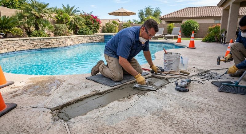 Cement Patio Repair in West Des Moines, IA