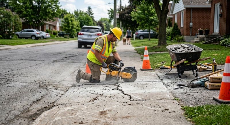 Cracked Sidewalk Repair